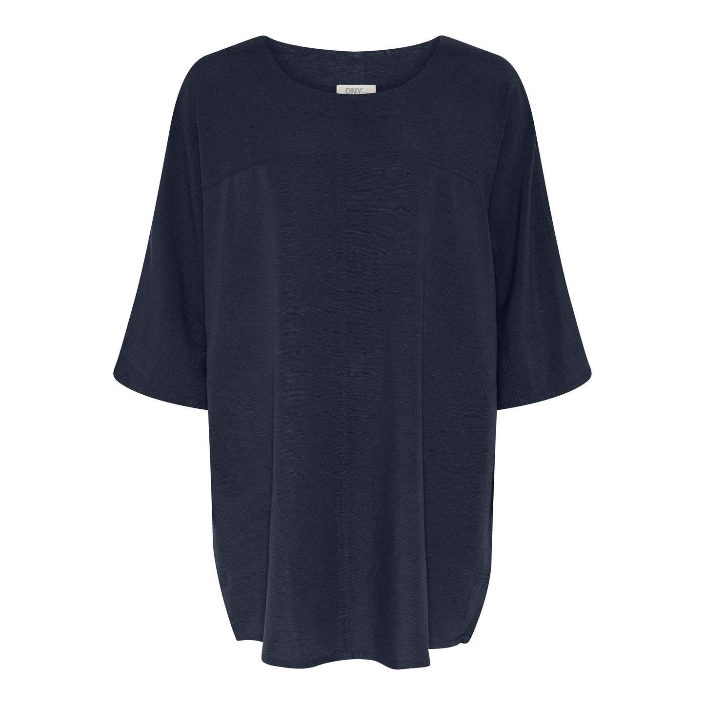 Simi pellava/viskoosi tunika taskuilla navy