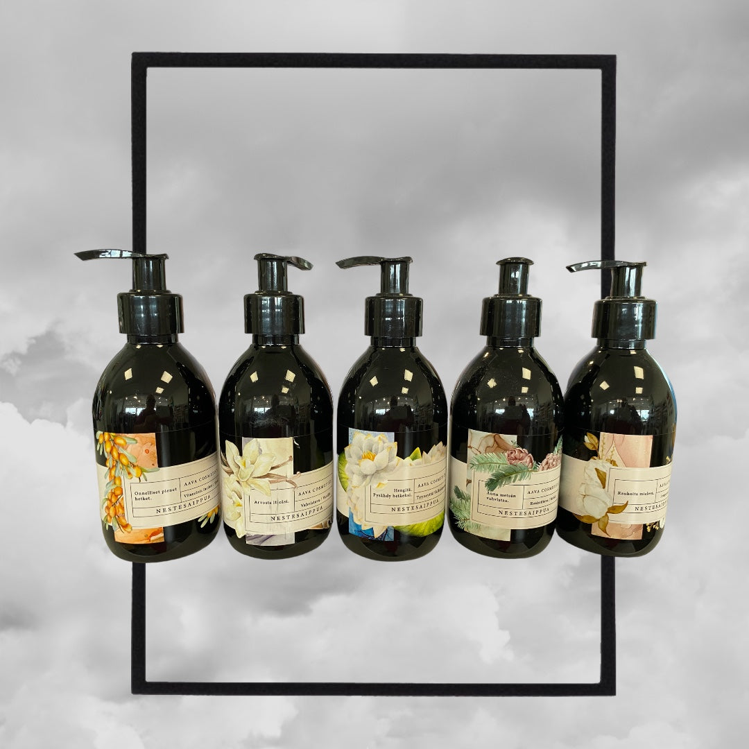 ArtTiina Nestesaippua, useita variaatioita