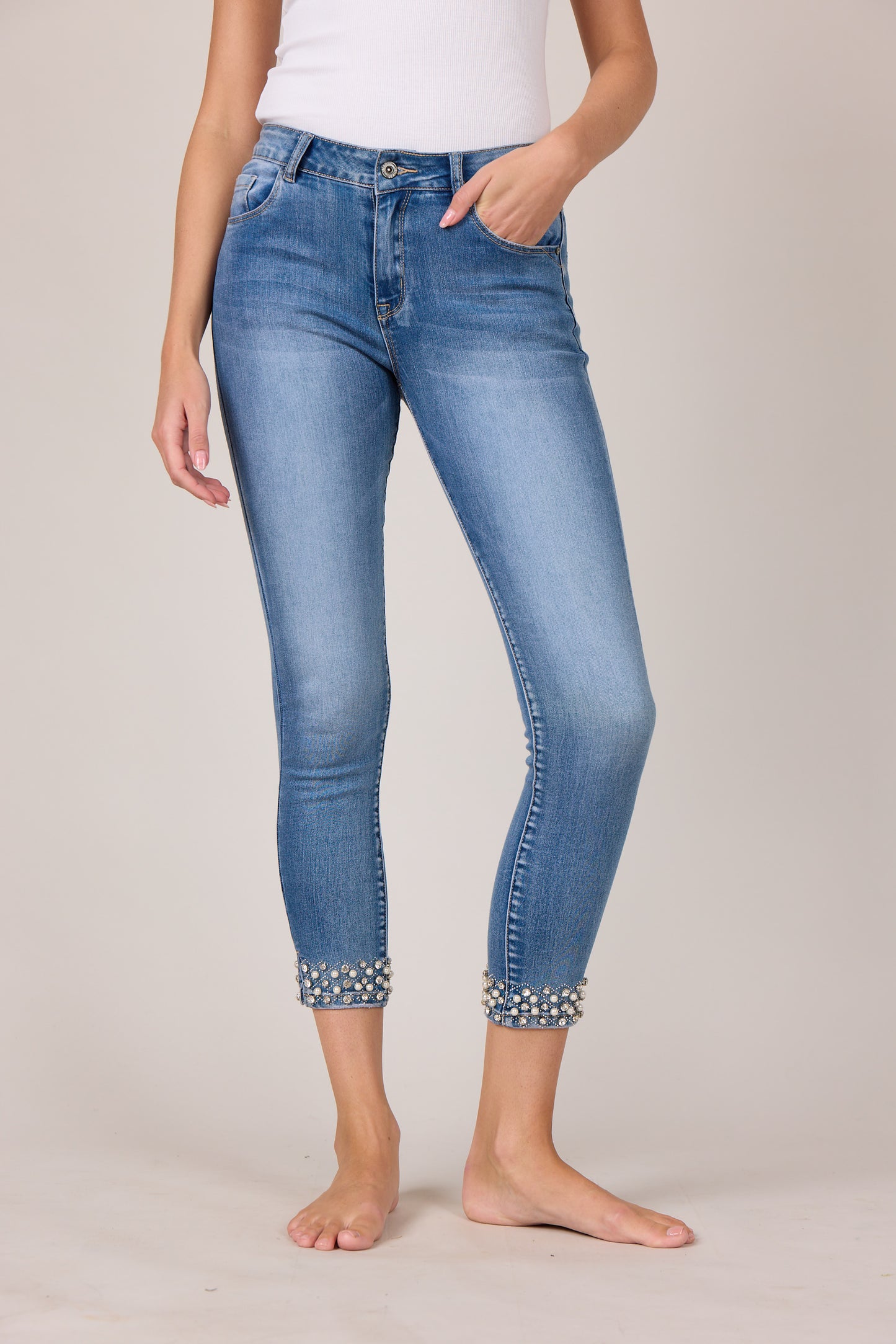 Kylie farkut, vaaleansininen