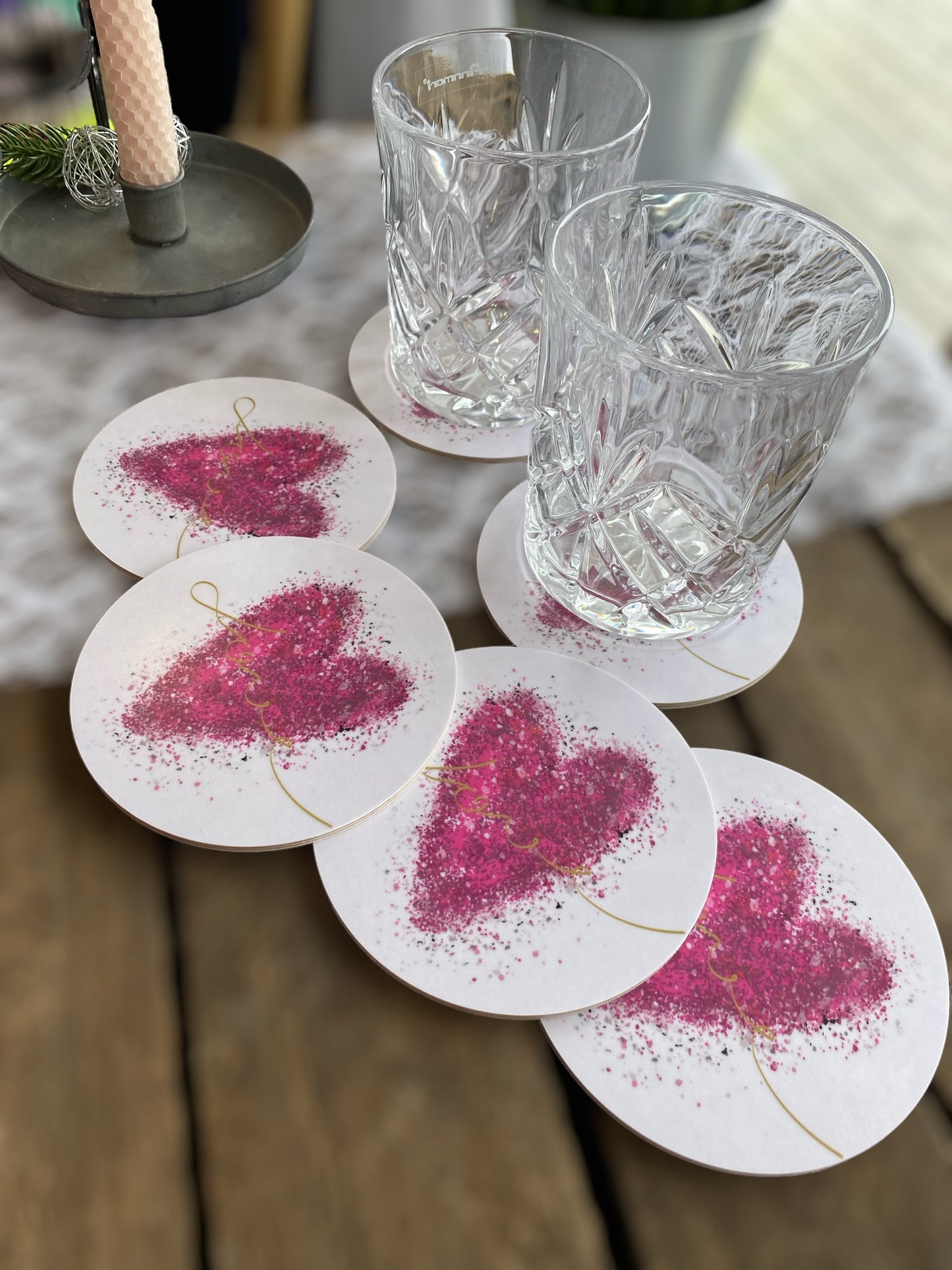 Lasinaluset koivuviilusta