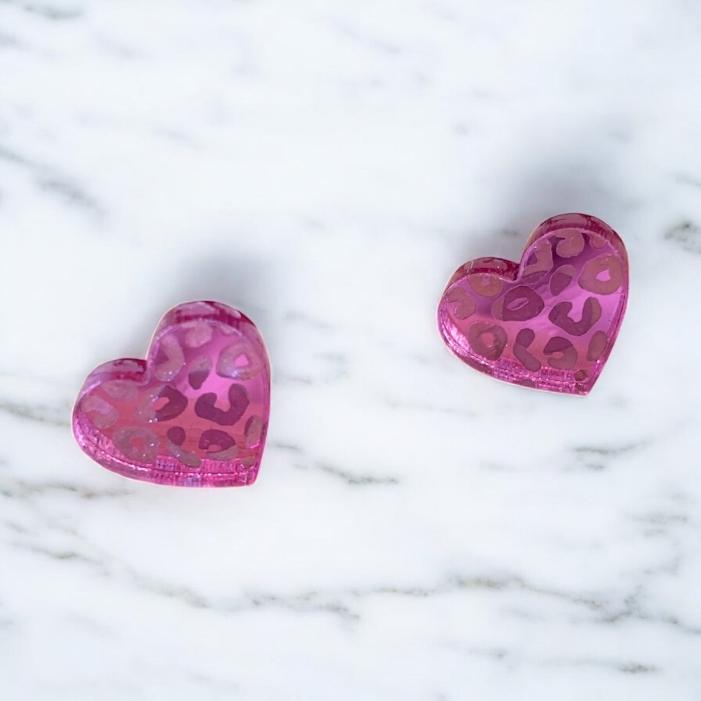 Sydänpantteri korvakoru pinkki