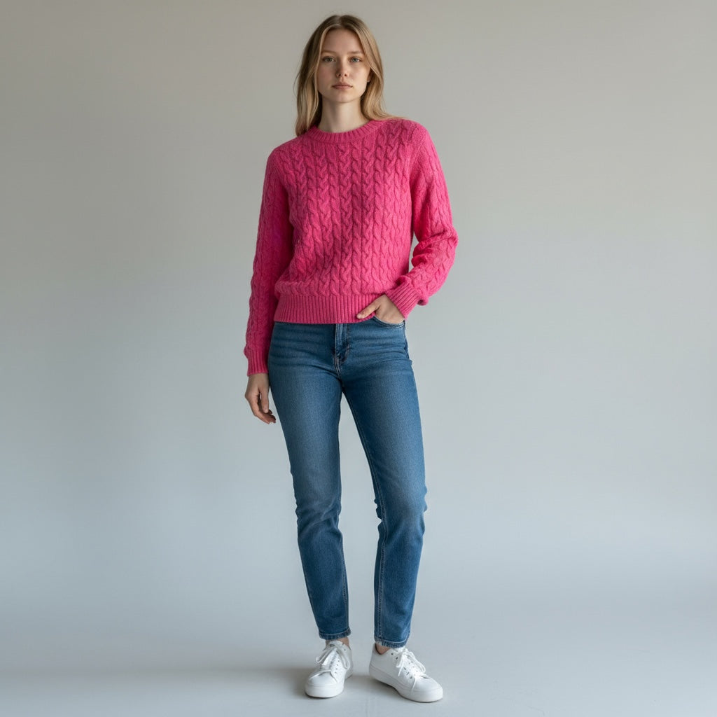 Palmikkoneule pusero Skovhuus