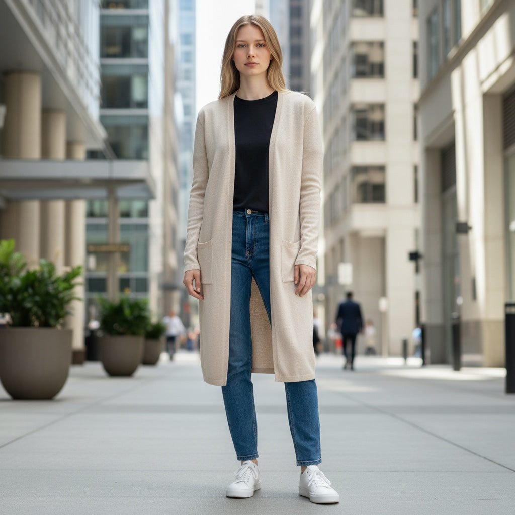 Cashmere pitkä neuletakki