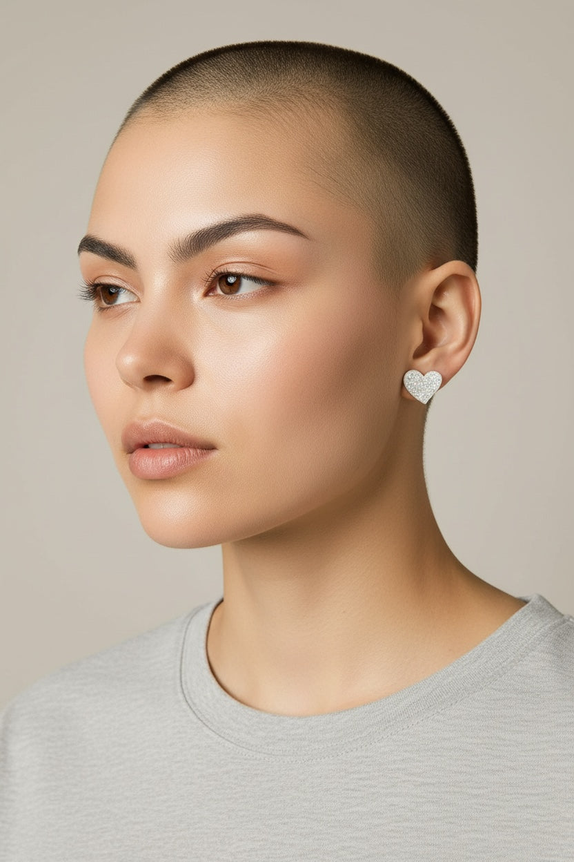 Hellä - sydänkorvakorut leveä