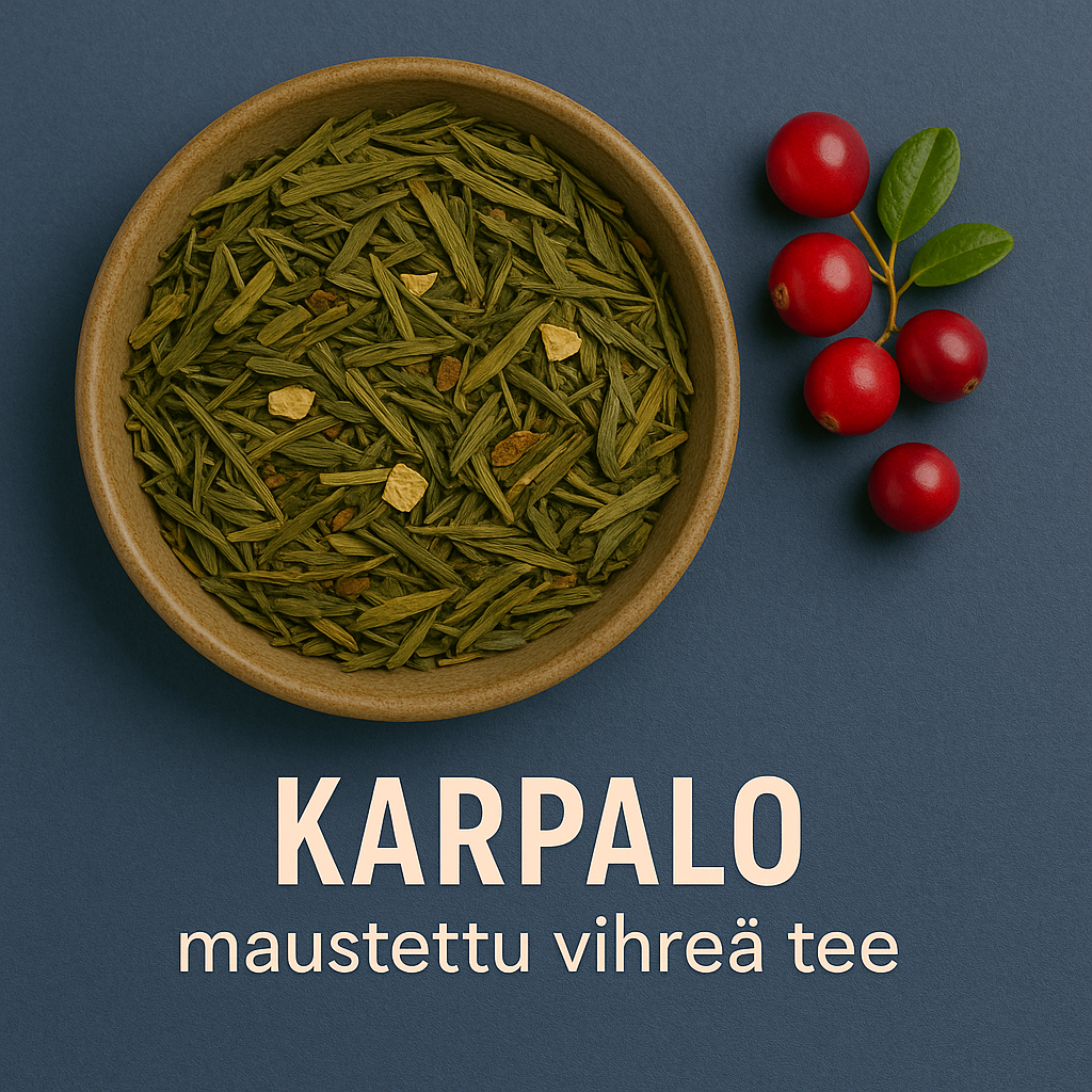 Karpalo, maustettu vihreä tee