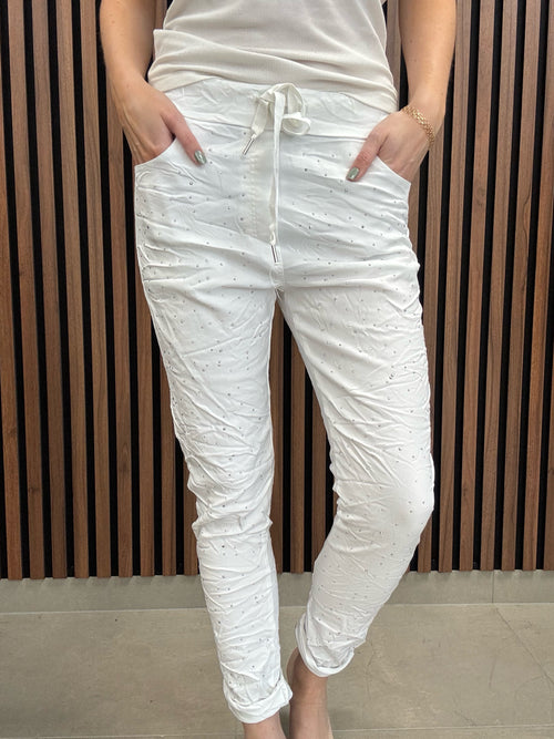 Lataa kuva 1. Lindy housut, valkoinen