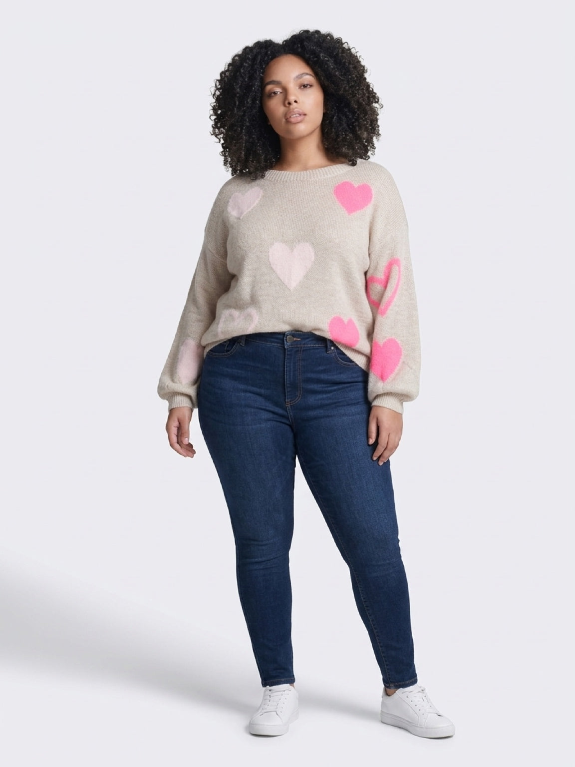 Sydän-neule – pehmeä katseenvangitsija L/XL