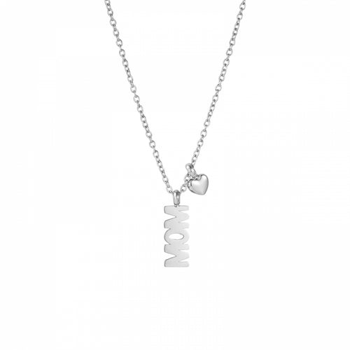 Lataa kuva 1. Mom & sydän kaulakoru hopea