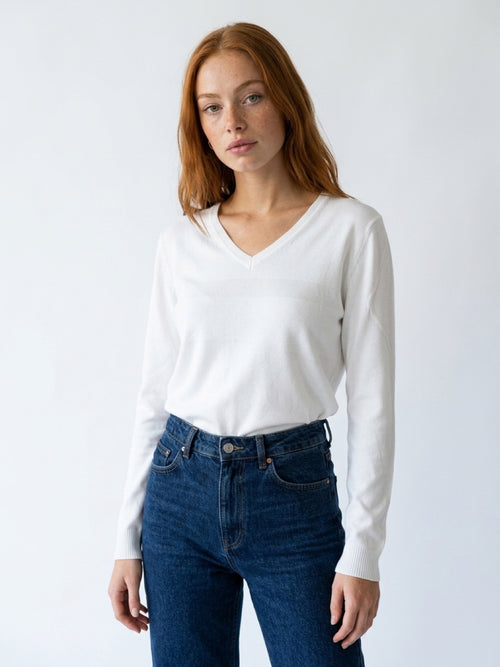 Lataa kuva 1. Viola V-neck – pehmeä neule