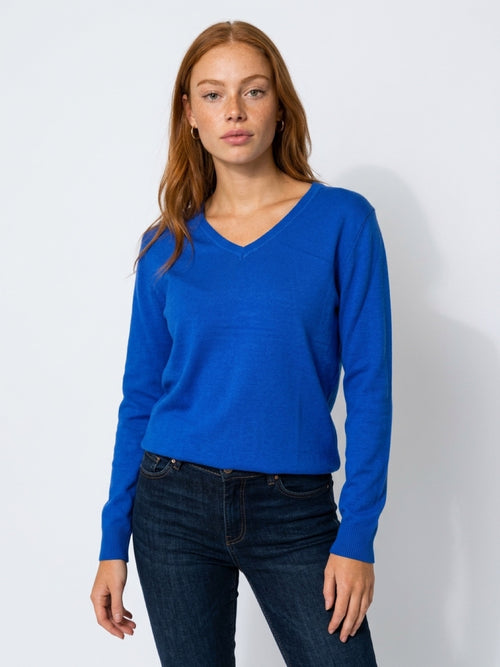 Lataa kuva 1. Viola V-neck – pehmeä neule