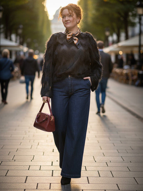 Lataa kuva 1. Leveälahkeiset farkut