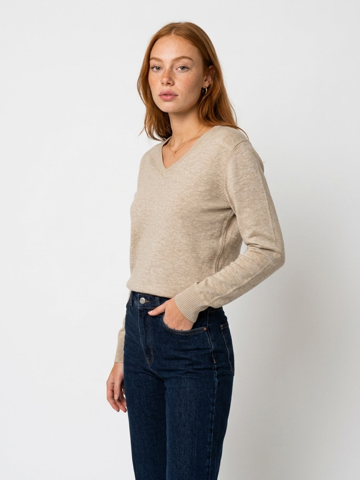 Viola V-neck – pehmeä neule