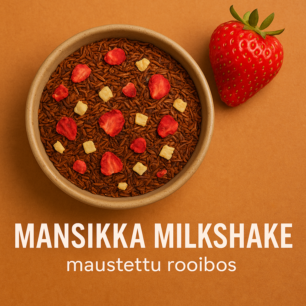 Mansikka Milkshakei, maustettu rooibos