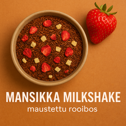 Lataa kuva 1. Mansikka Milkshakei, maustettu rooibos