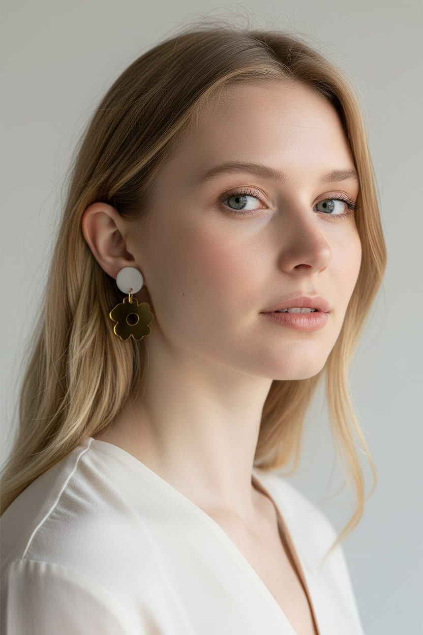 Soma - peiliakryyli kukka korvakoru