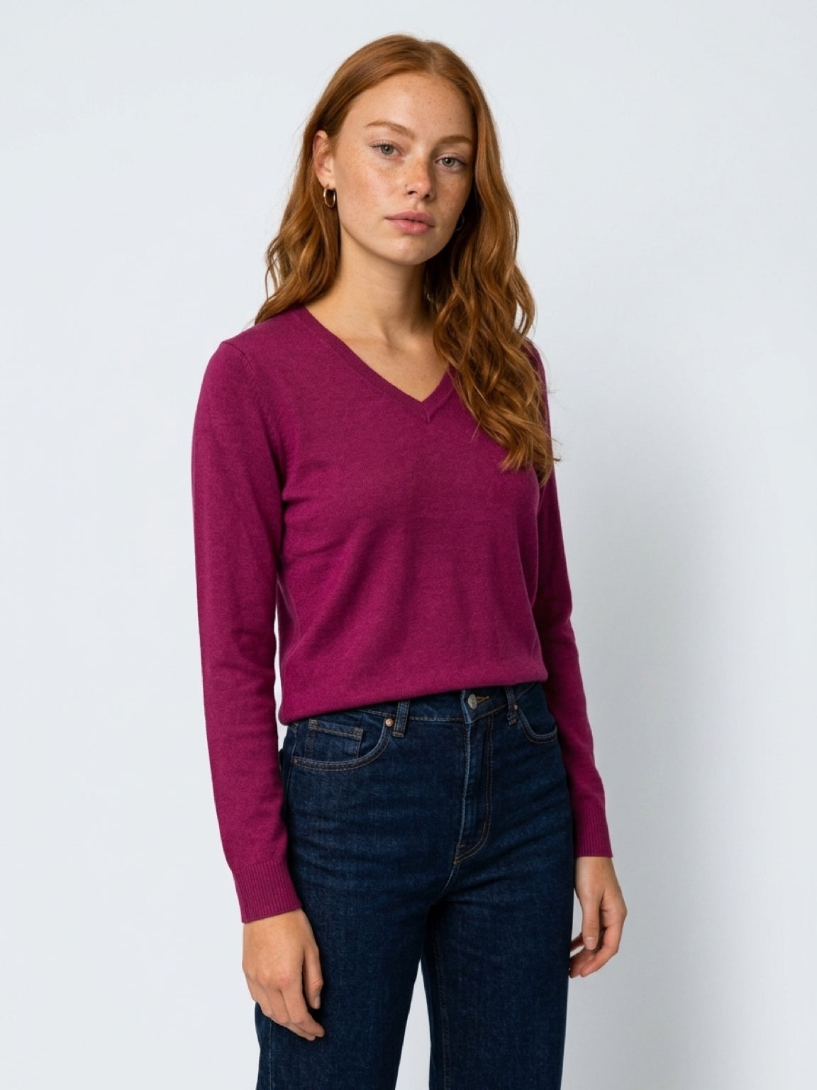 Viola V-neck – pehmeä neule