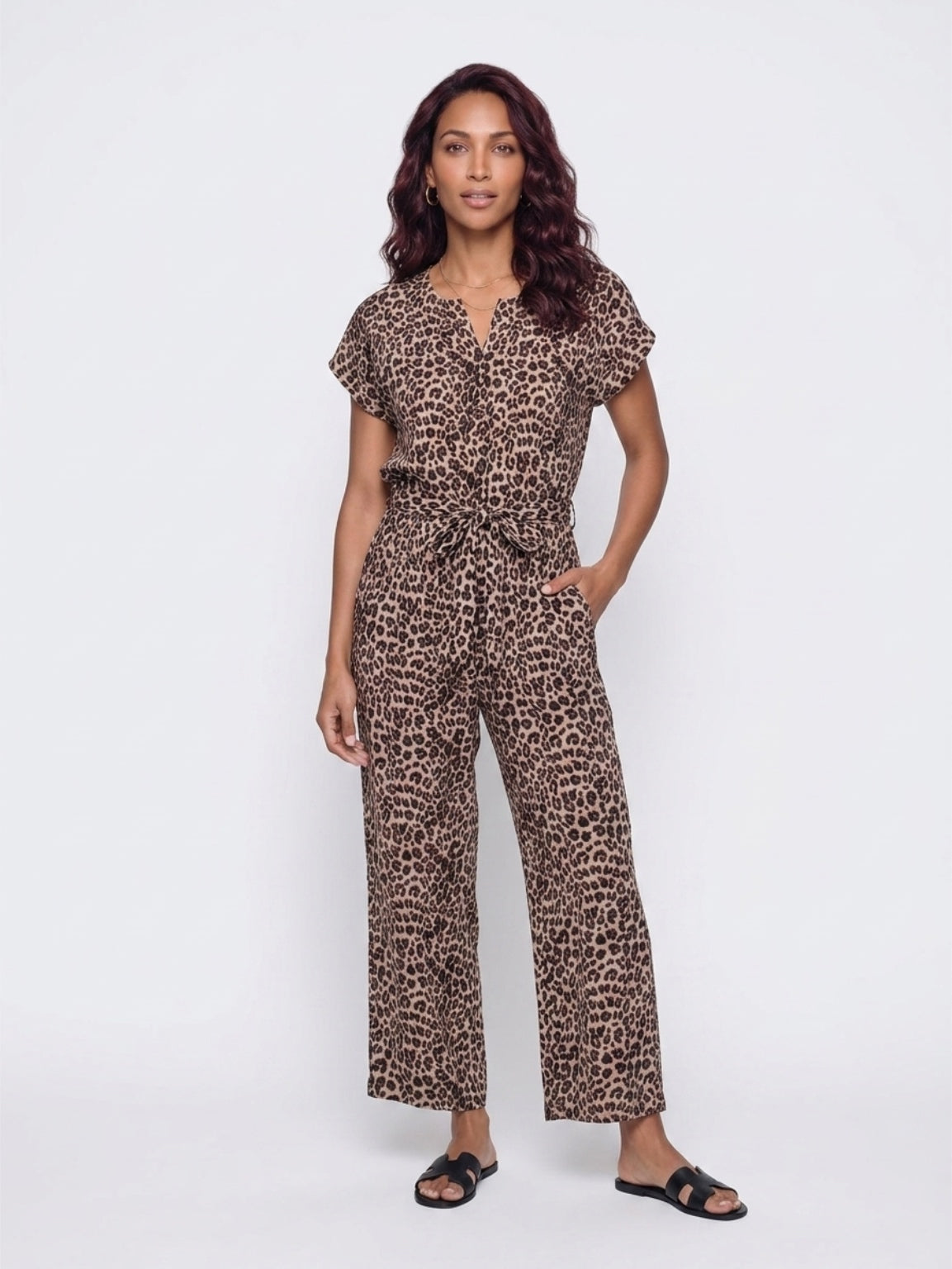 Tiah Leopard Jumpsuit