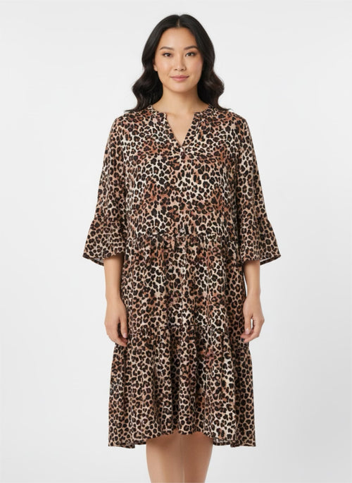 Lataa kuva 1. Wild Grace -mekko – ajaton leopardikuosi koko 36