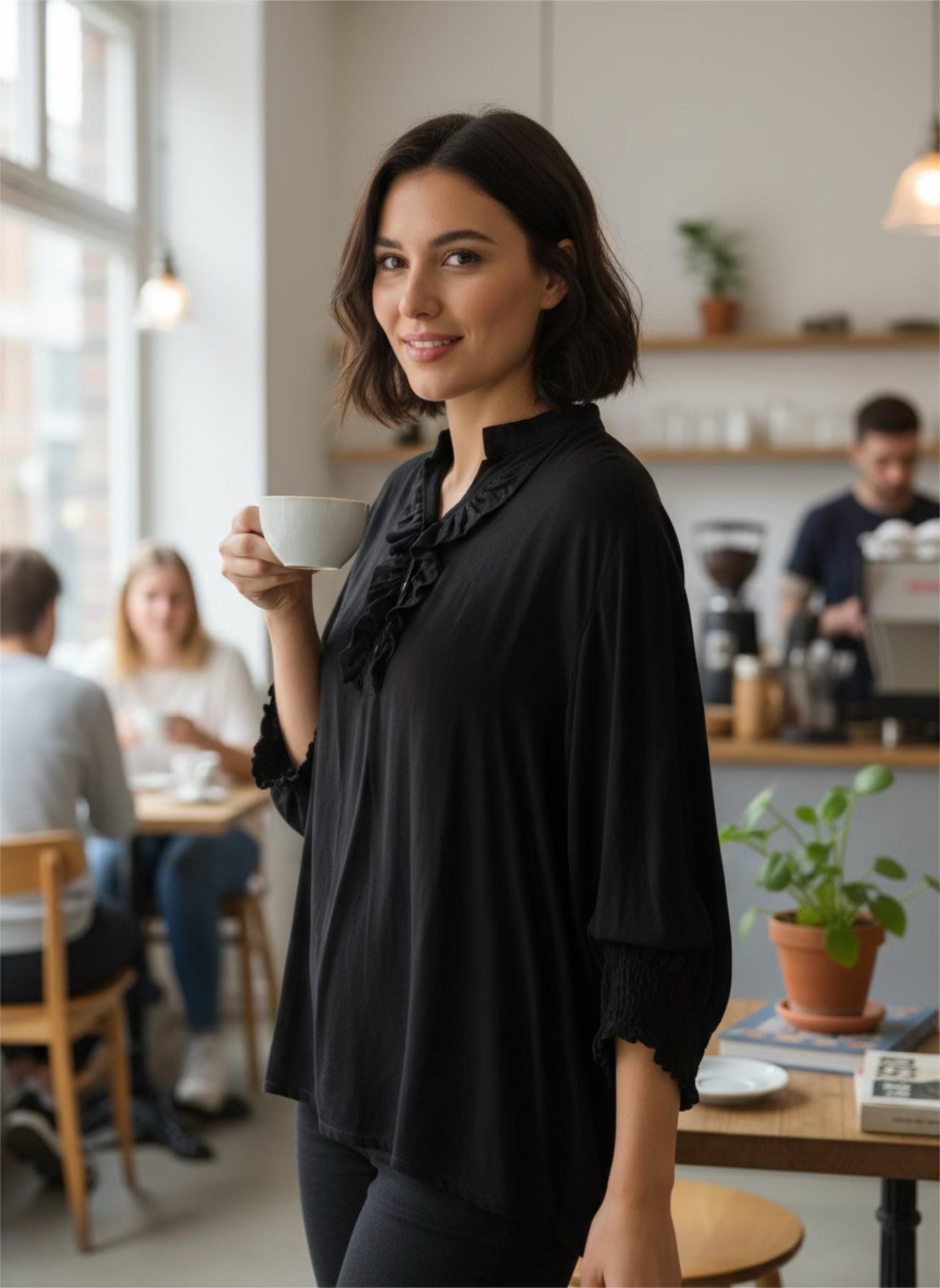 Musta paitapusero koko S/M