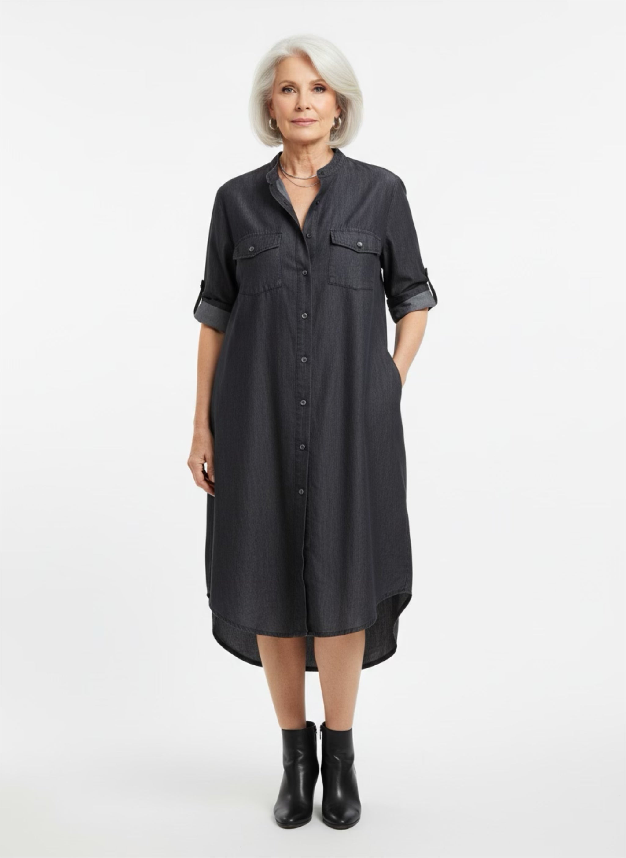 Denim Elegance -paitamekko – ajaton ja tyylikäs l/xl