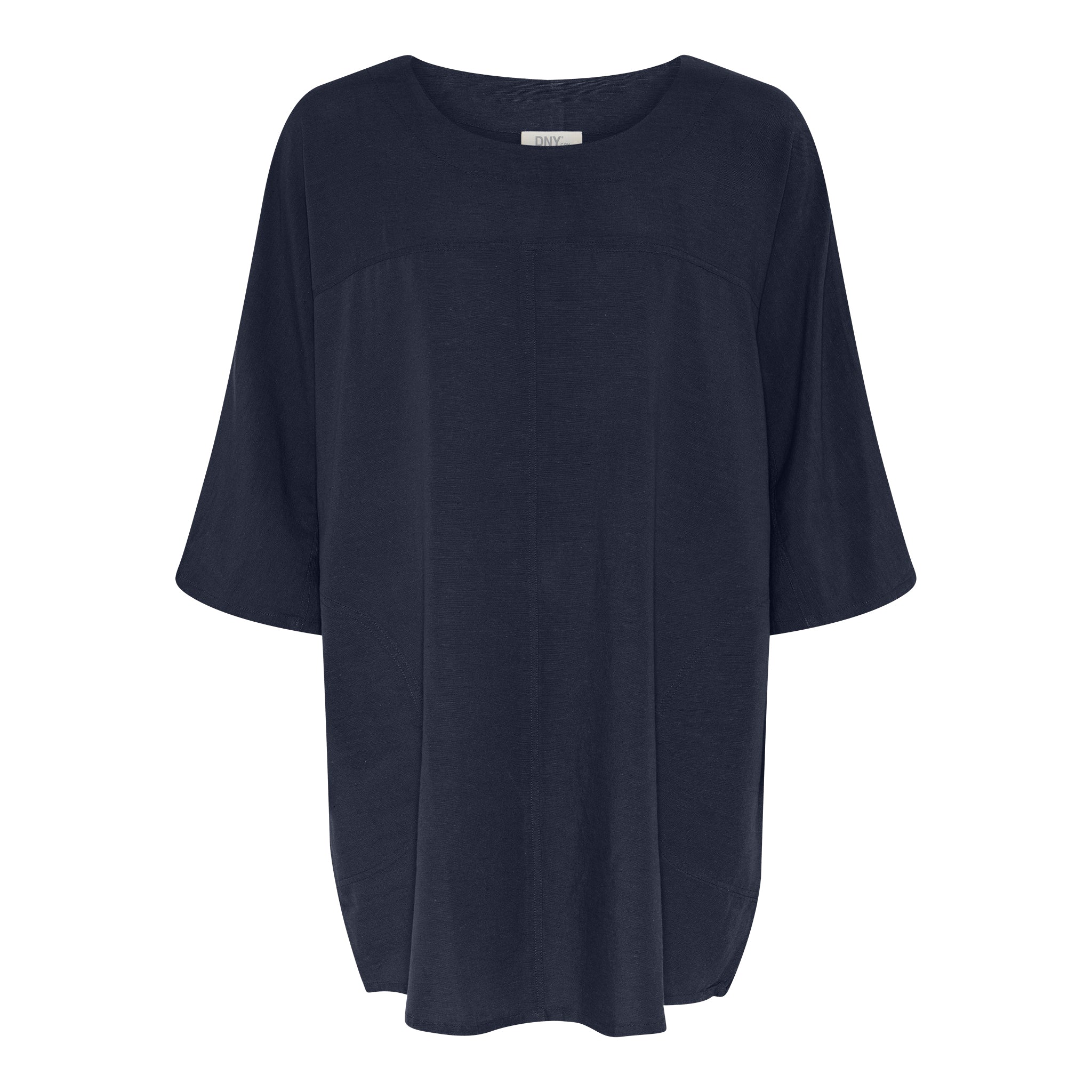 Simi pellava/viskoosi tunika taskuilla navy