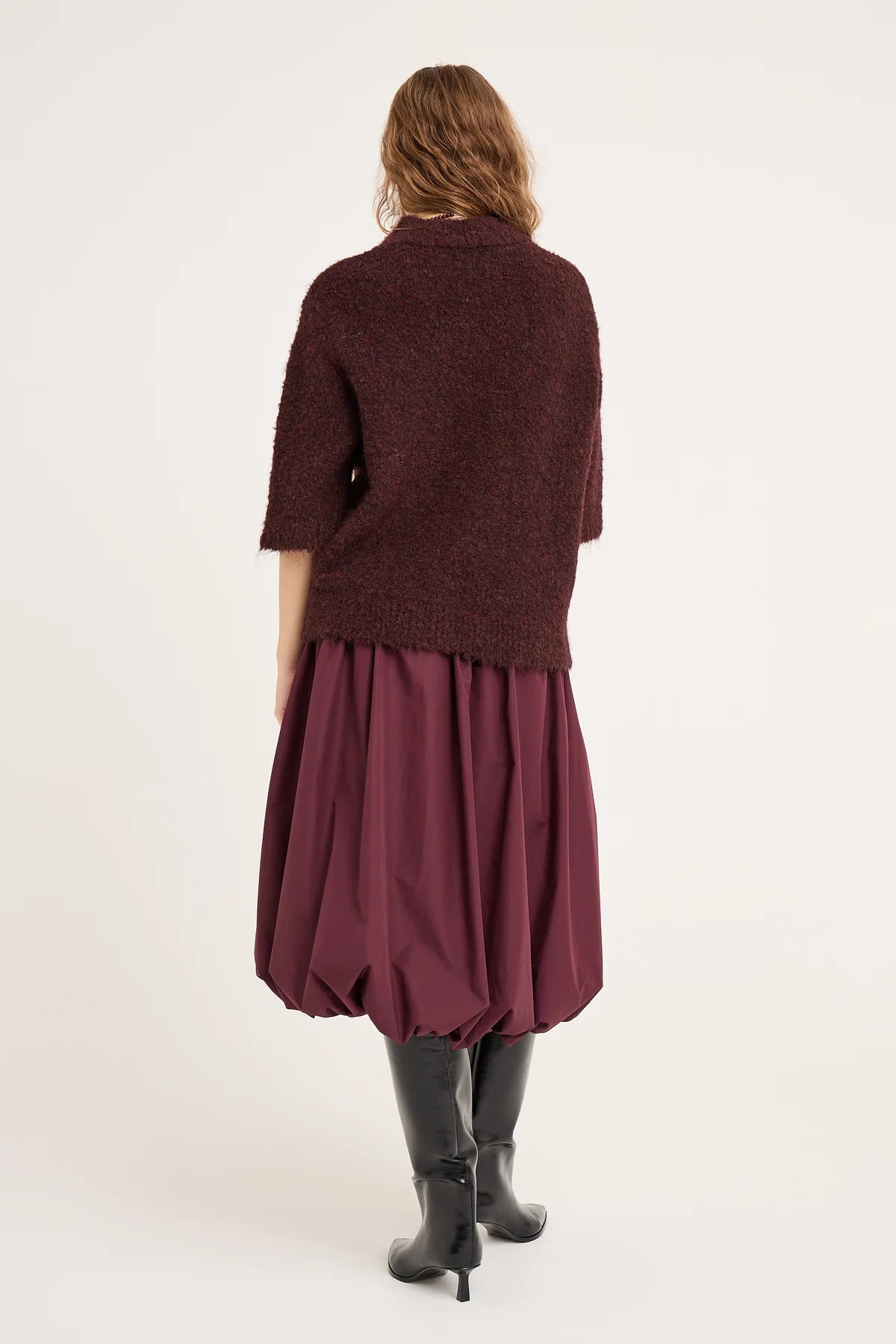 Fia pitkä pallohame, bordeaux