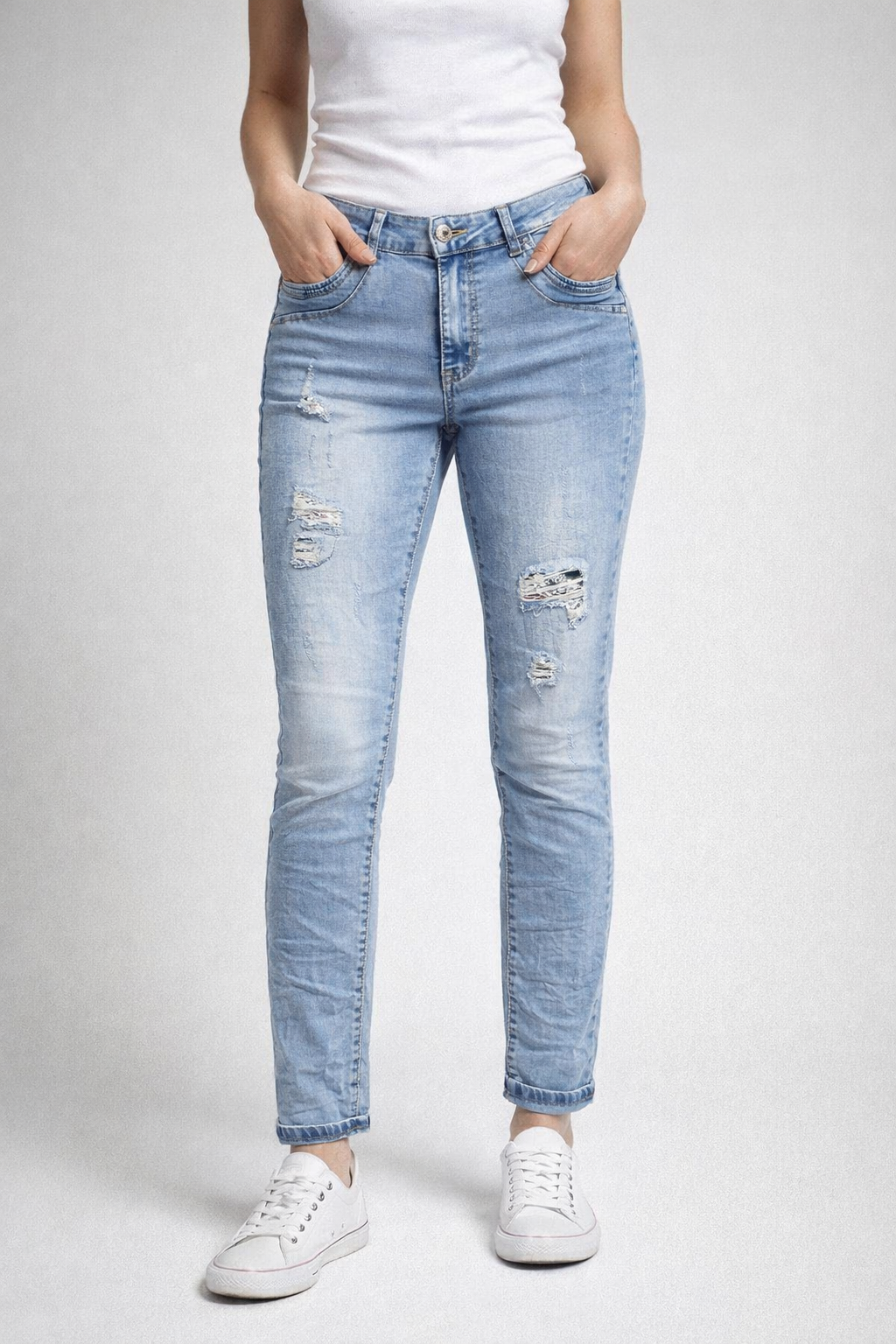 Paljettikoristeiset farkut koko L