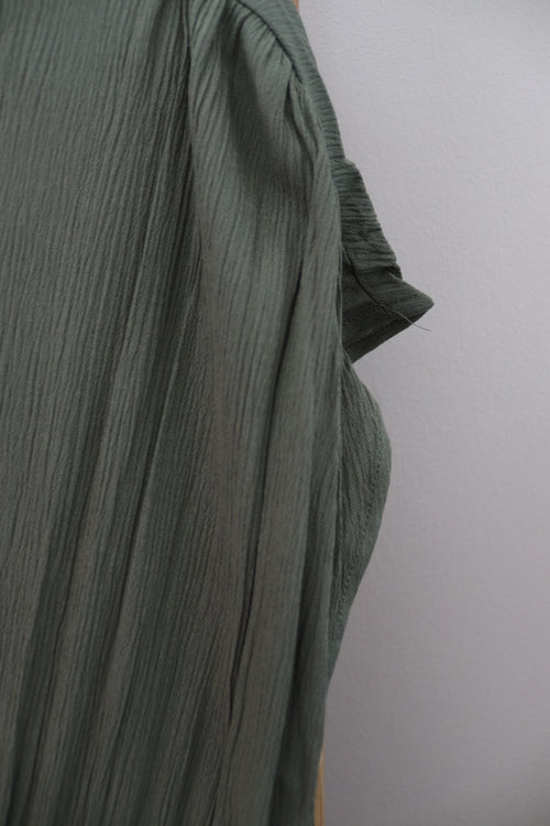 Lataa kuva 1. Allie mekko (oliivinvihreä)