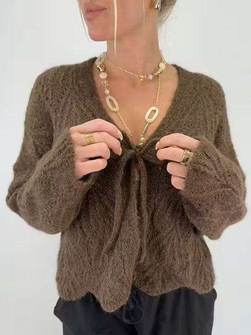 Lataa kuva 1. Eira neule ruskea