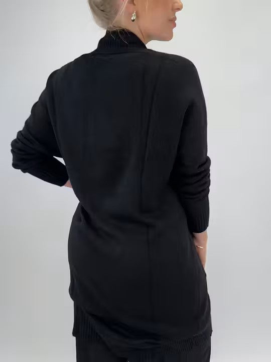 Edda neuletakki musta