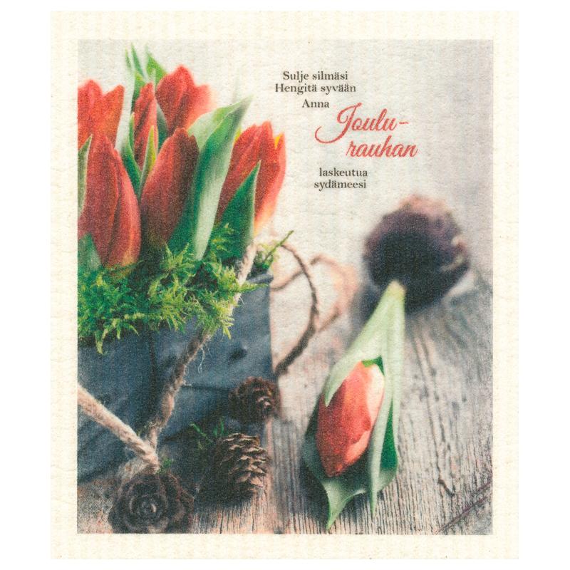 Joulurauha laskeutuu sydämeen- tiskirätti