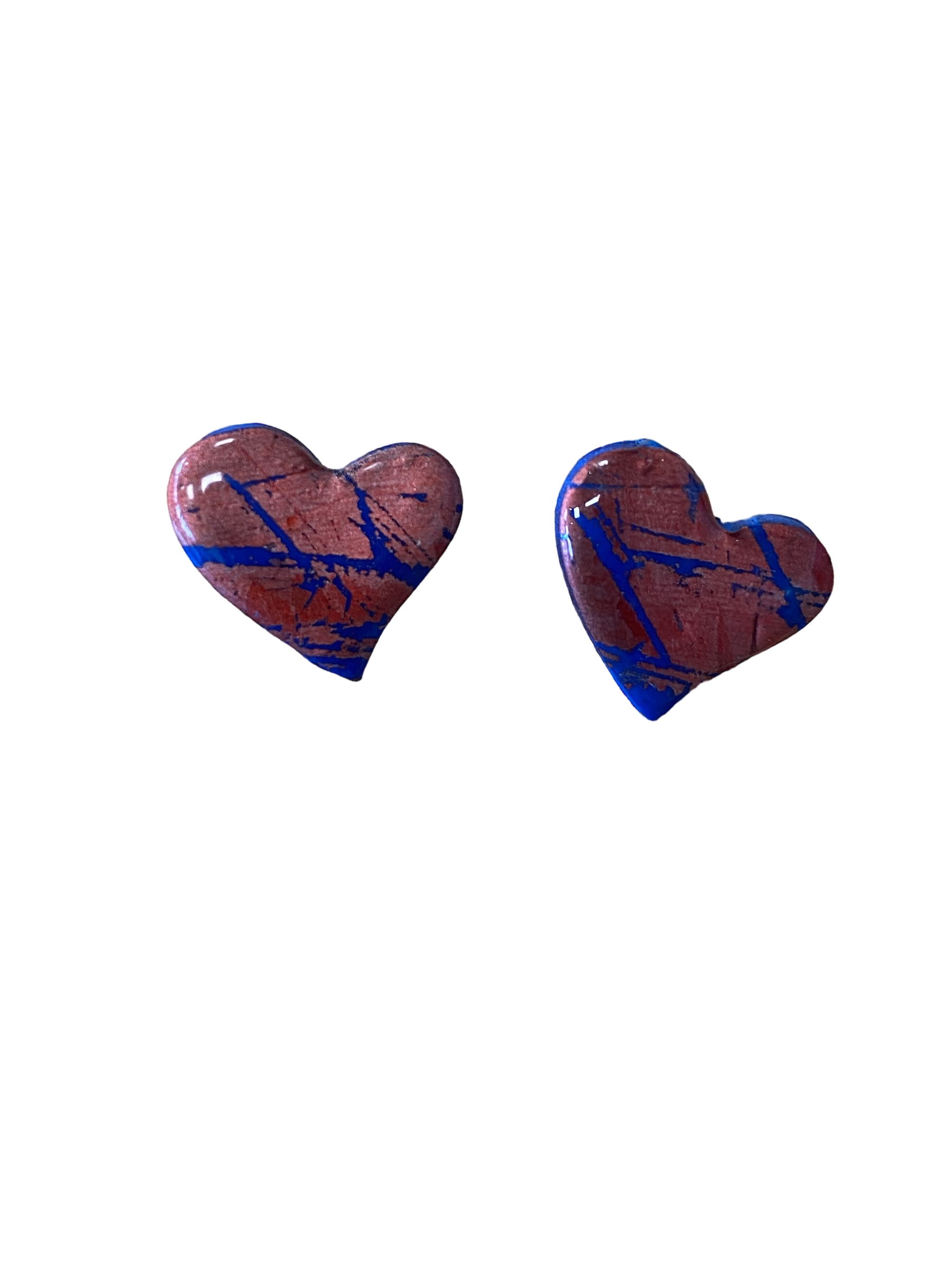 Auringonlasku korvikset pieni sydän