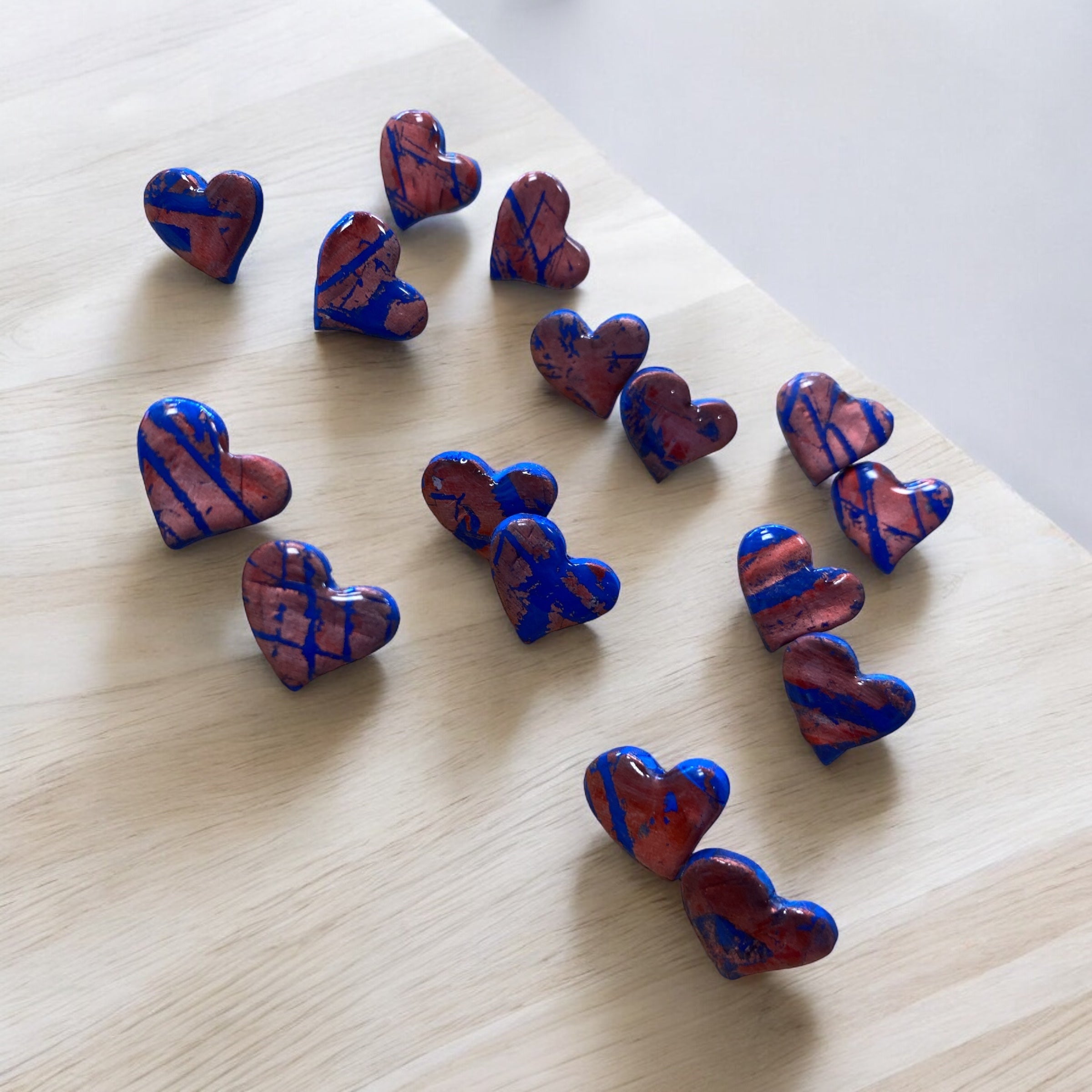 Auringonlasku korvikset pieni sydän