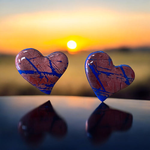 Lataa kuva 1. Auringonlasku korvikset pieni sydän