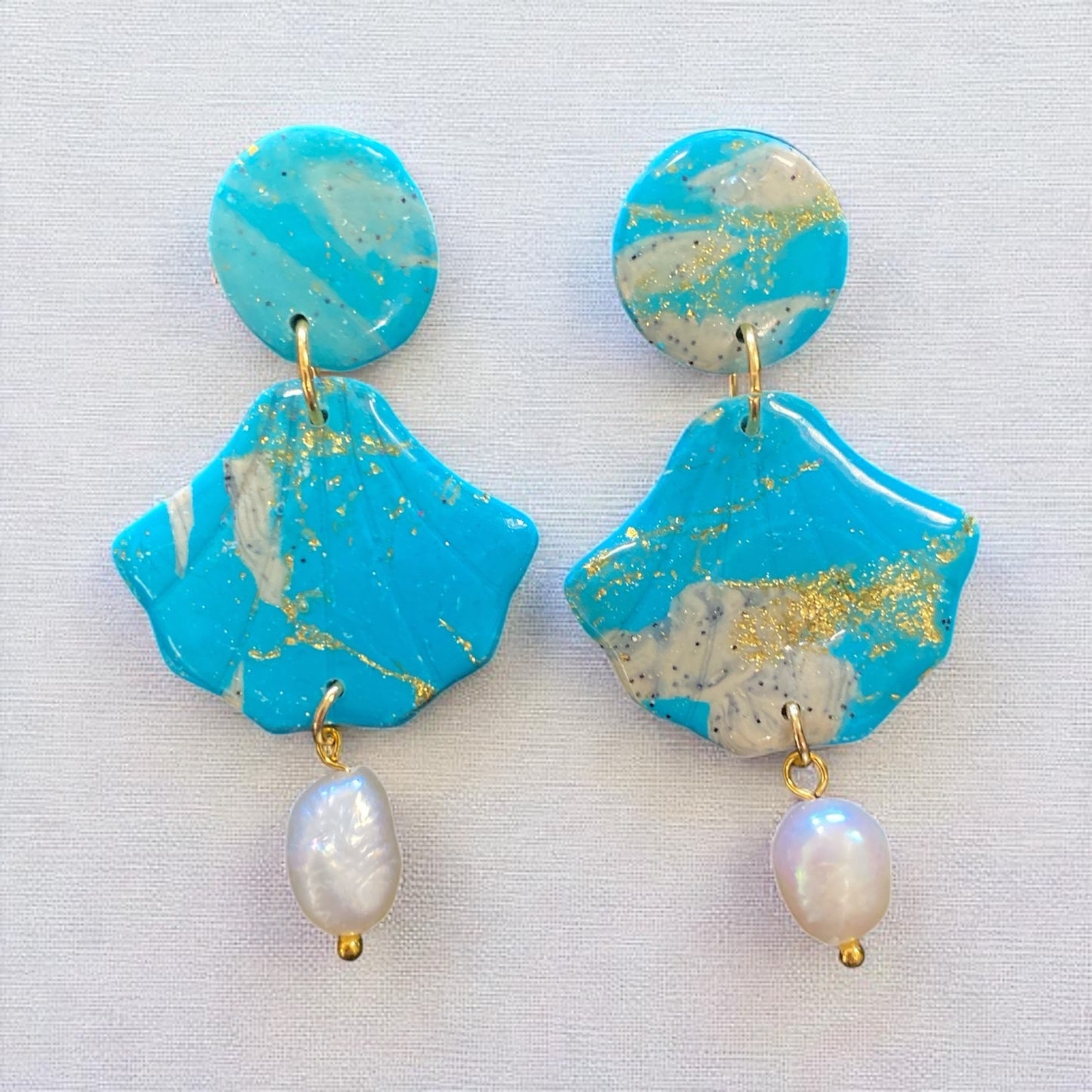 Aarre-korvakorut helmellä turkoosi Kalajoki