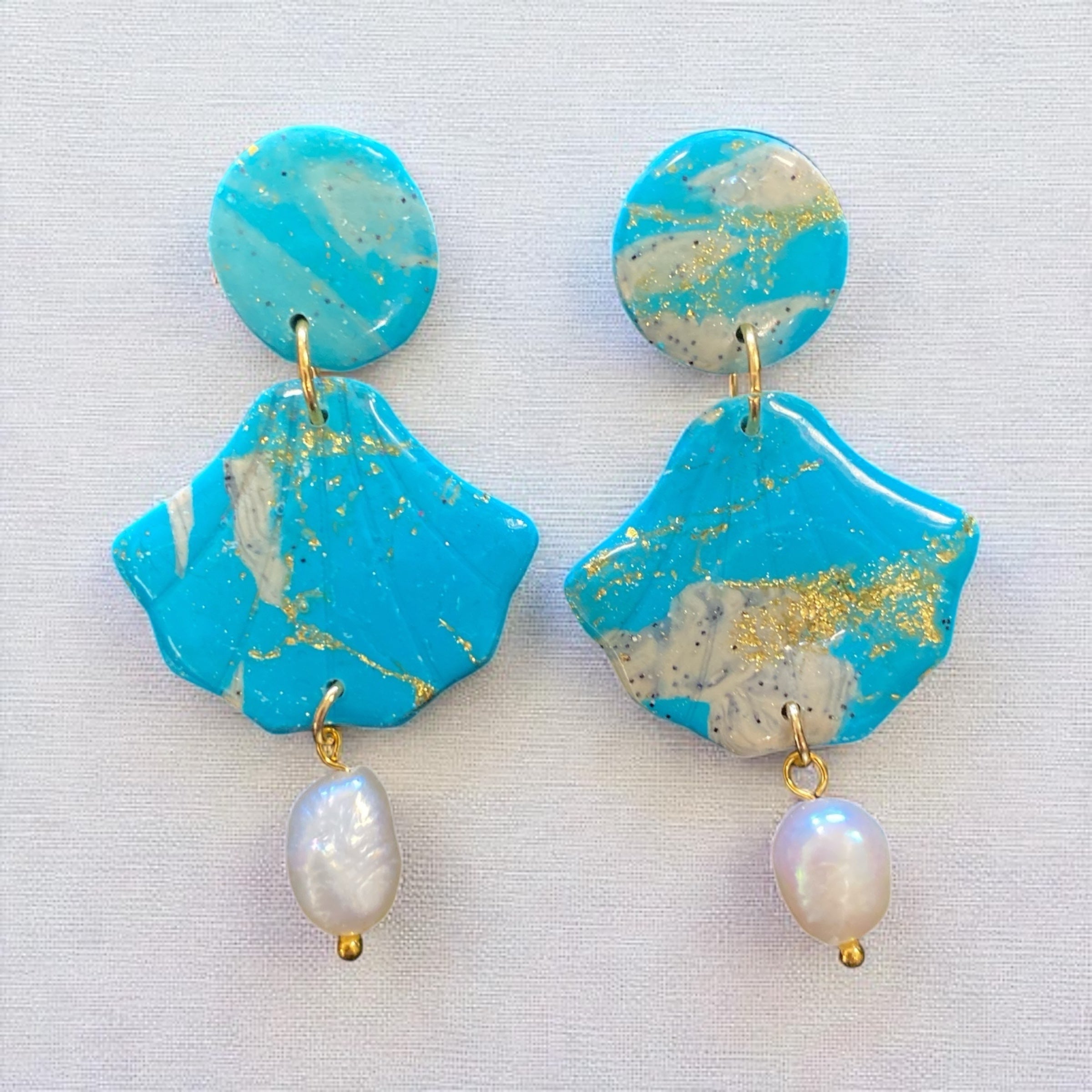 Aarre-korvakorut helmellä turkoosi Kalajoki