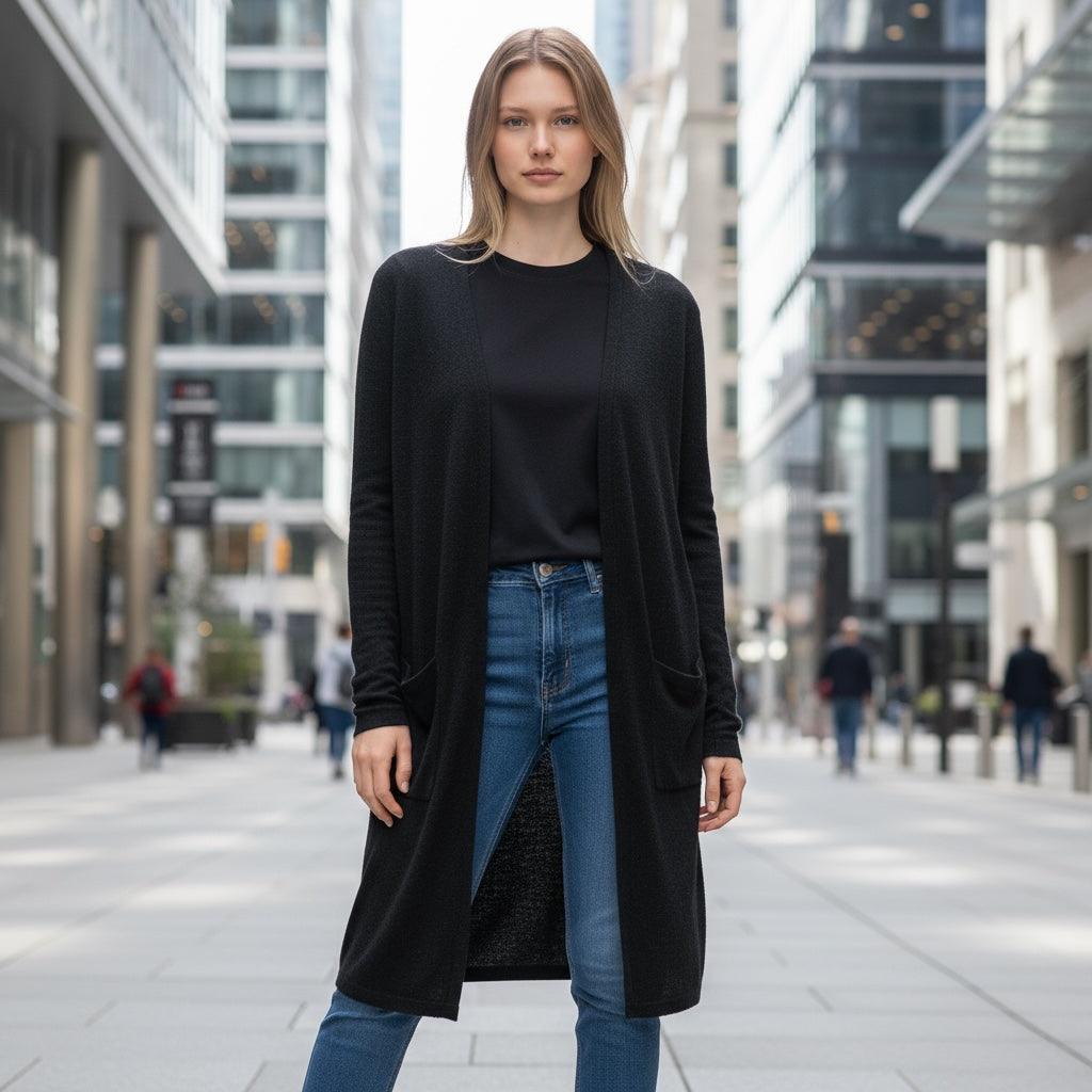 Cashmere pitkä neuletakki