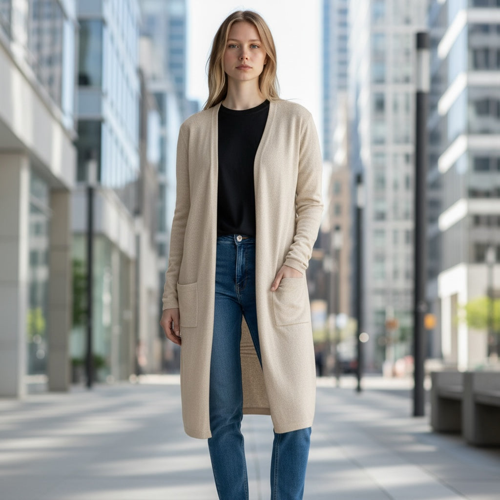 Cashmere pitkä neuletakki