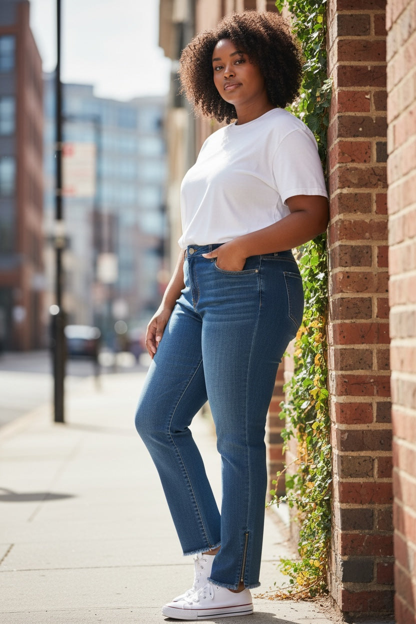 Joustavat plus koon farkut