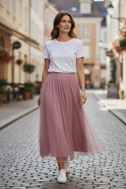 Lataa kuva 1. Luna - pliseerattu hame, viileä sävy