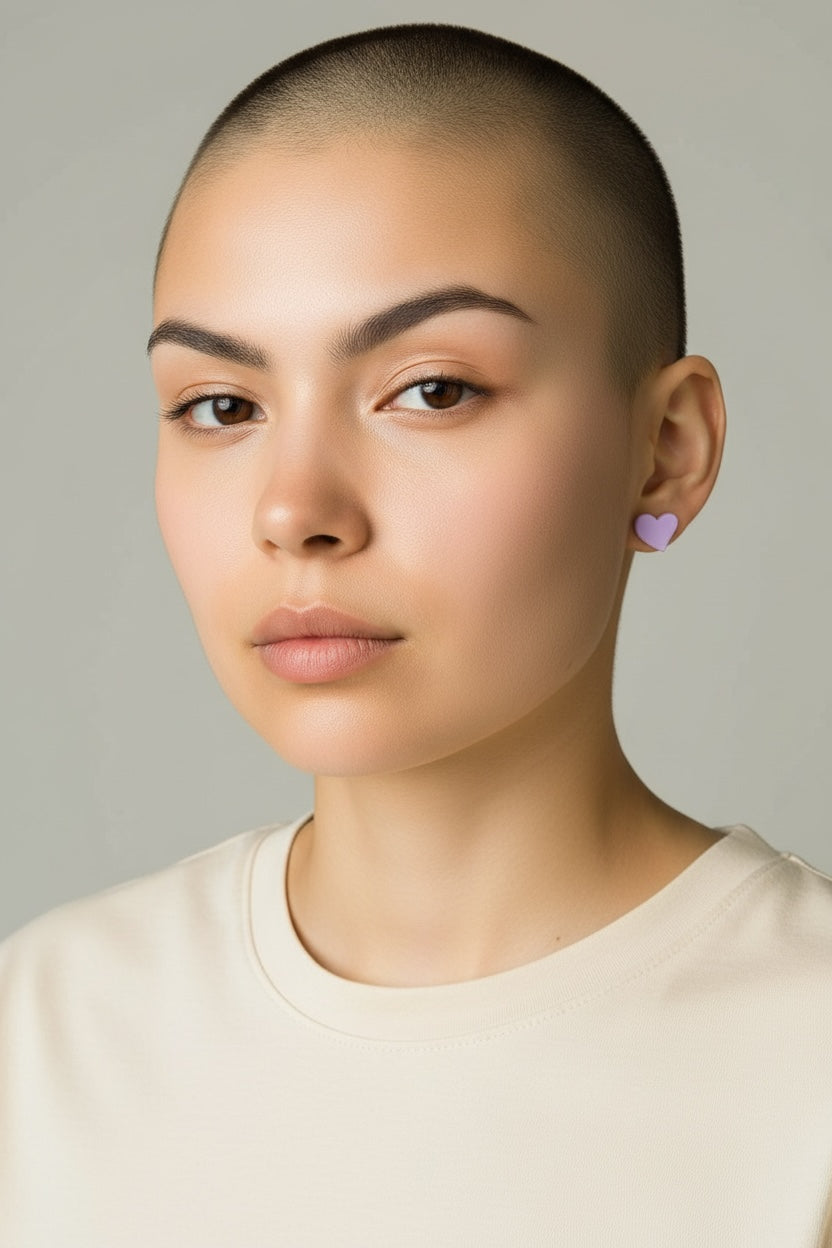 Hellä - sydänkorvakorut leveä