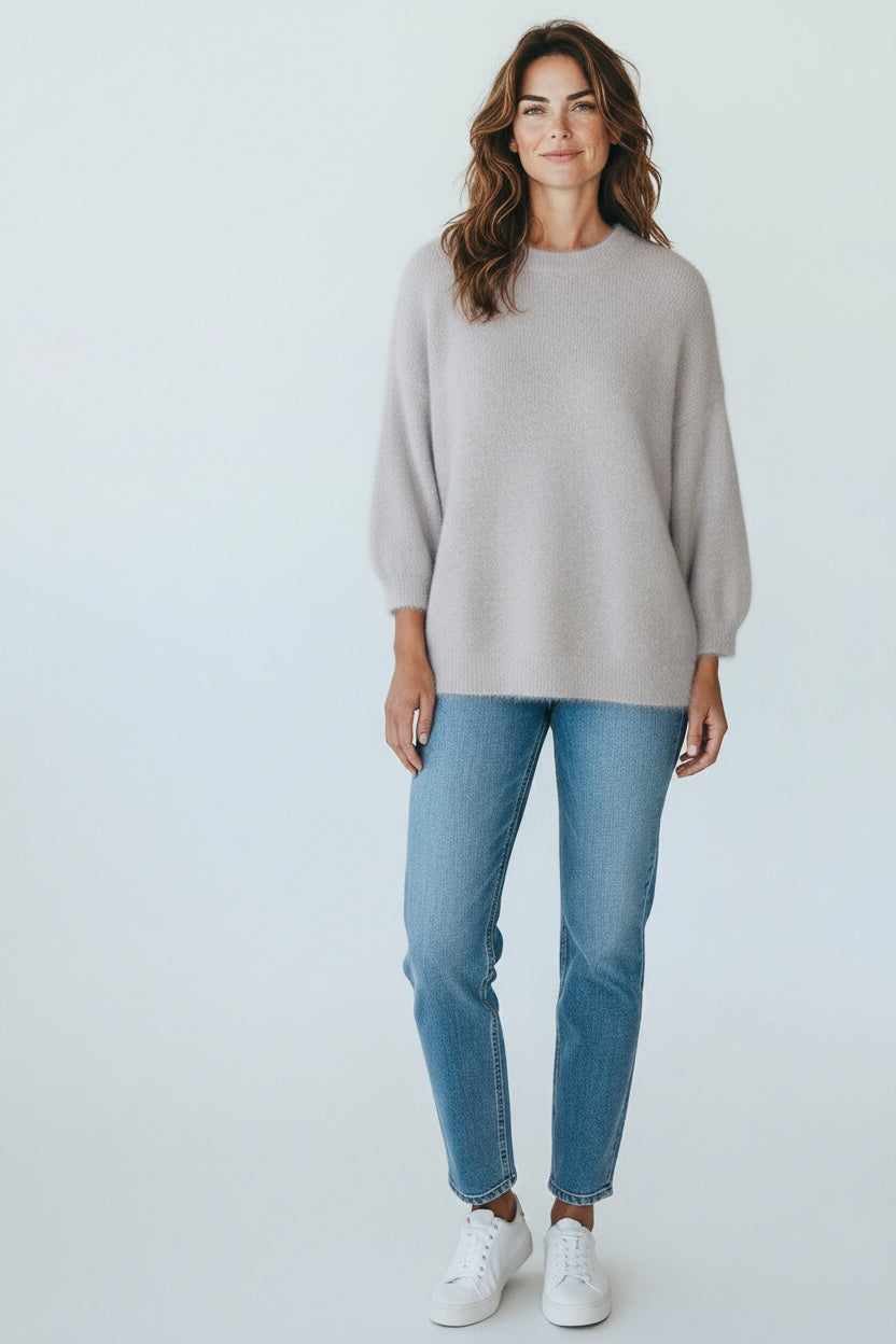 Pörröneule beige koko M