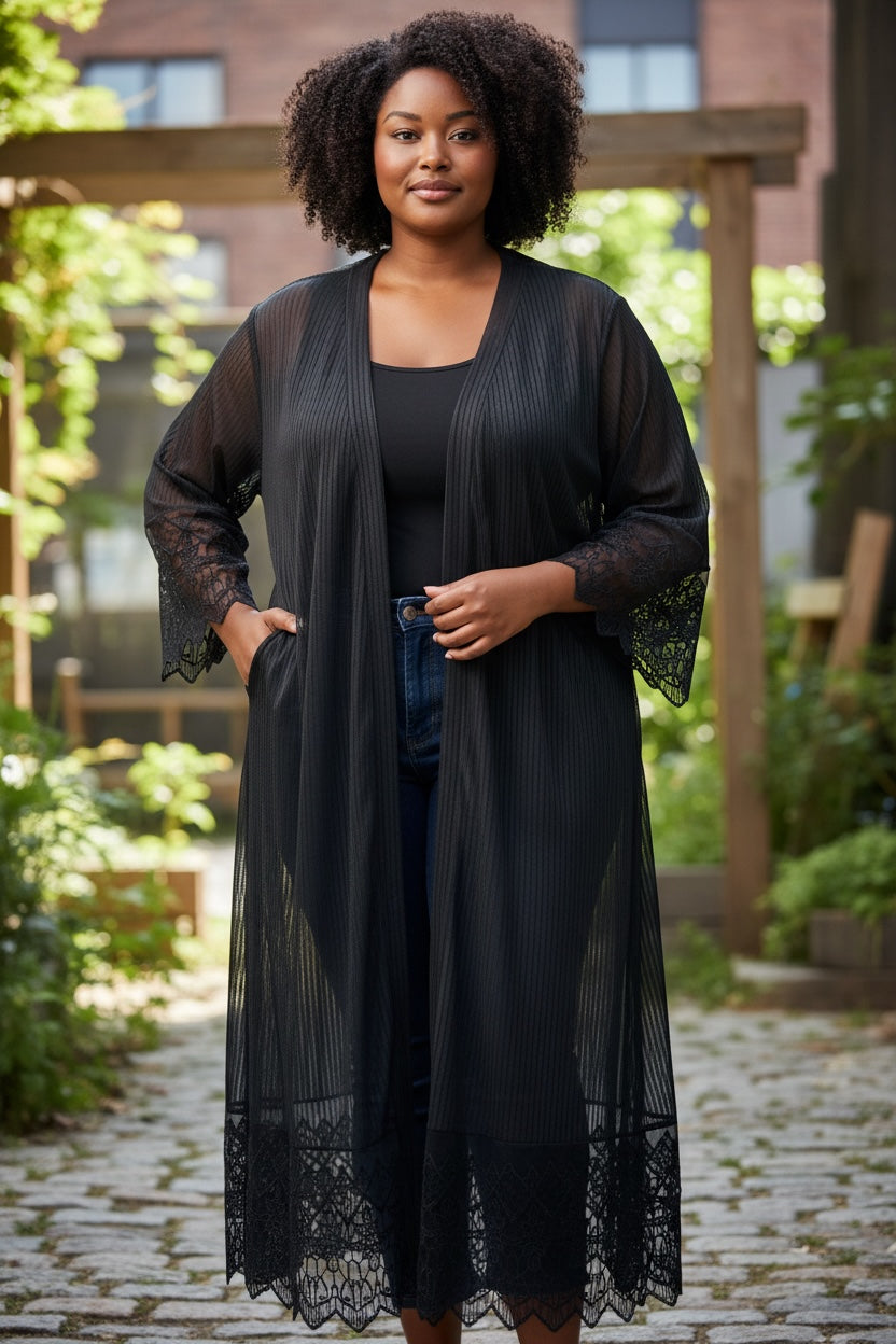 Aurora pitsikimono – musta xxxl