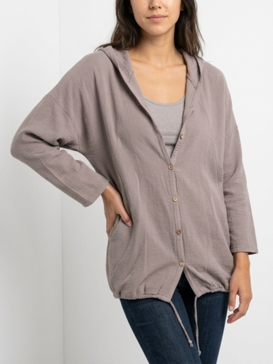 Selma pellava-huppujakku