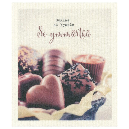 Lataa kuva 1. Suklaa ymmärtää- tiskirätti