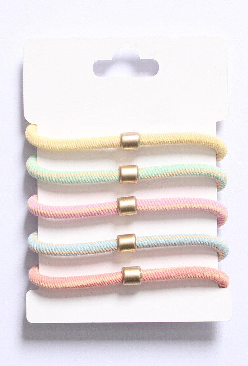 Pastellinsävyiset hiusponnarit, 5 kpl