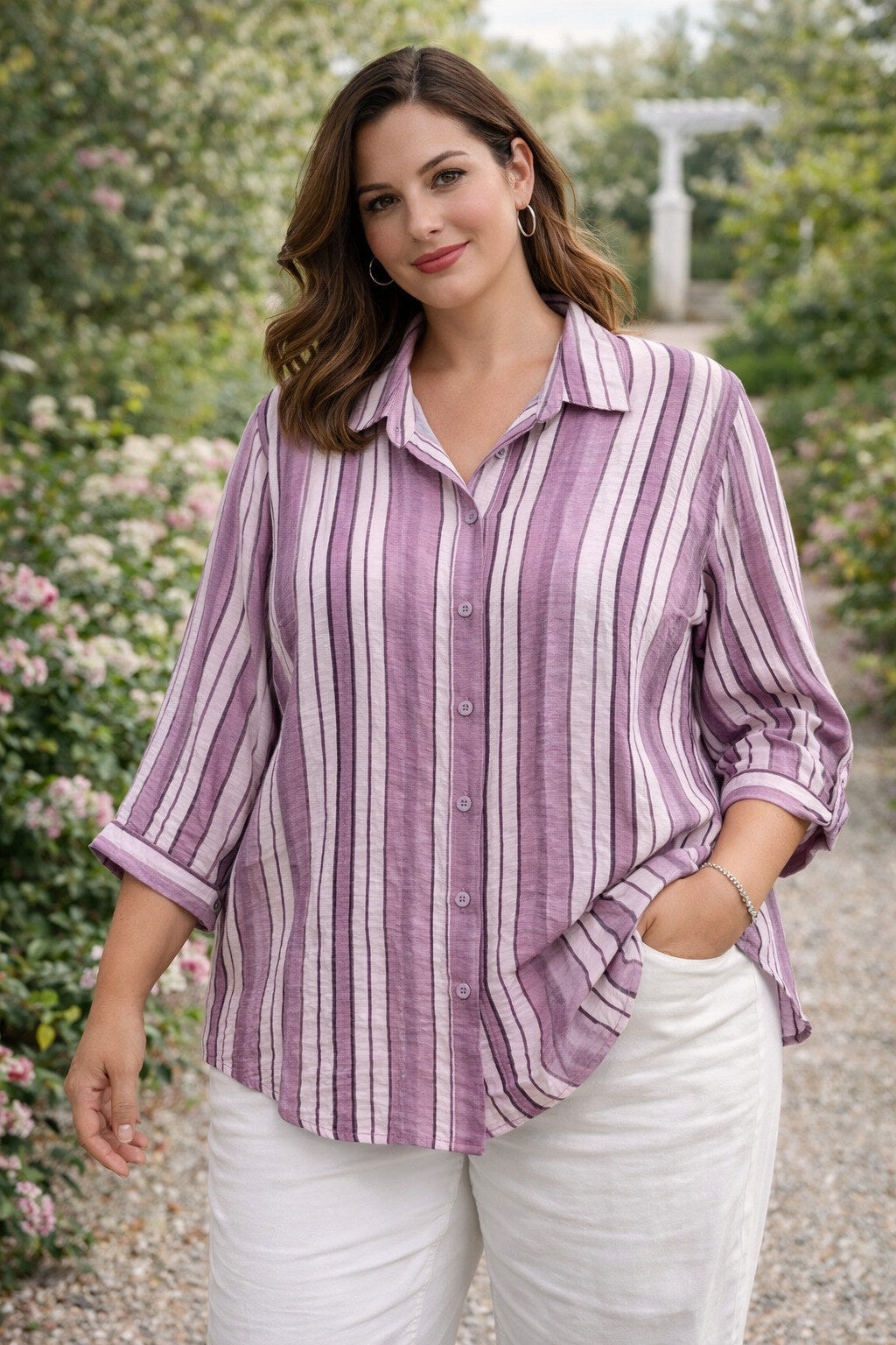 Amelia raitapaita – Plus Size