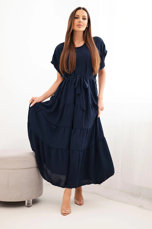 Lataa kuva 1. Sienna-midimekko vyöllä