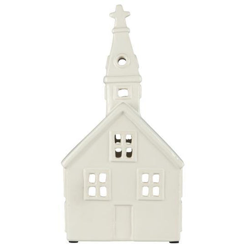 Lataa kuva 1. Keraaminen Kirkkolyhty, Risti katolla  27617-11