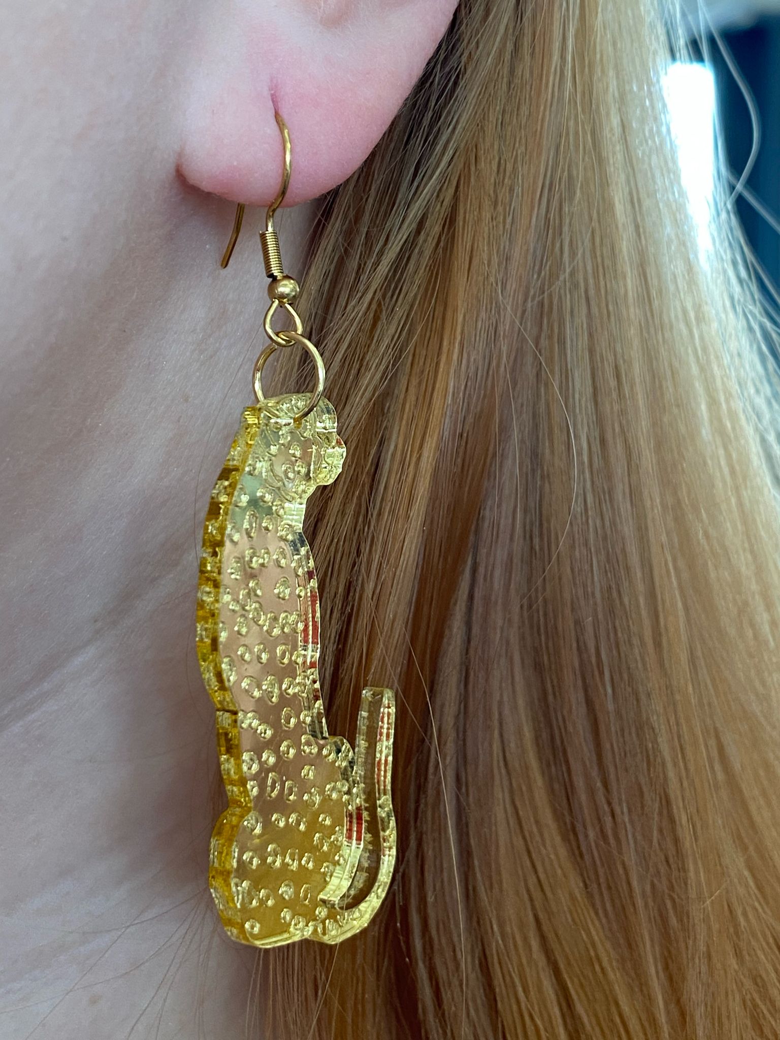 ArtTiina korvakorut, kultainen leopardi